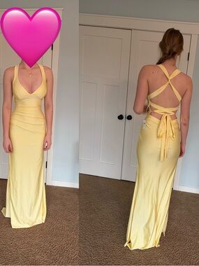 Windsor | Dresses | Windsor Mayra Formal Satin Slit Long Dress Hunter |  Poshmark